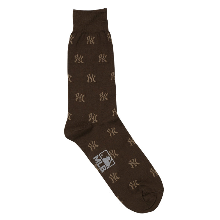MLB×ROSTER SOX ロスターソックス 200 MLB MONO SOCKS クルーソックス 1足入り メジャーリーグ ドジャース ヤンキース ロゴ 靴下 MLB-271 総柄 メンズ レディース ユニセックス スポーツソックス 野球 ランニング トレーニング カジュアル 普段遣い