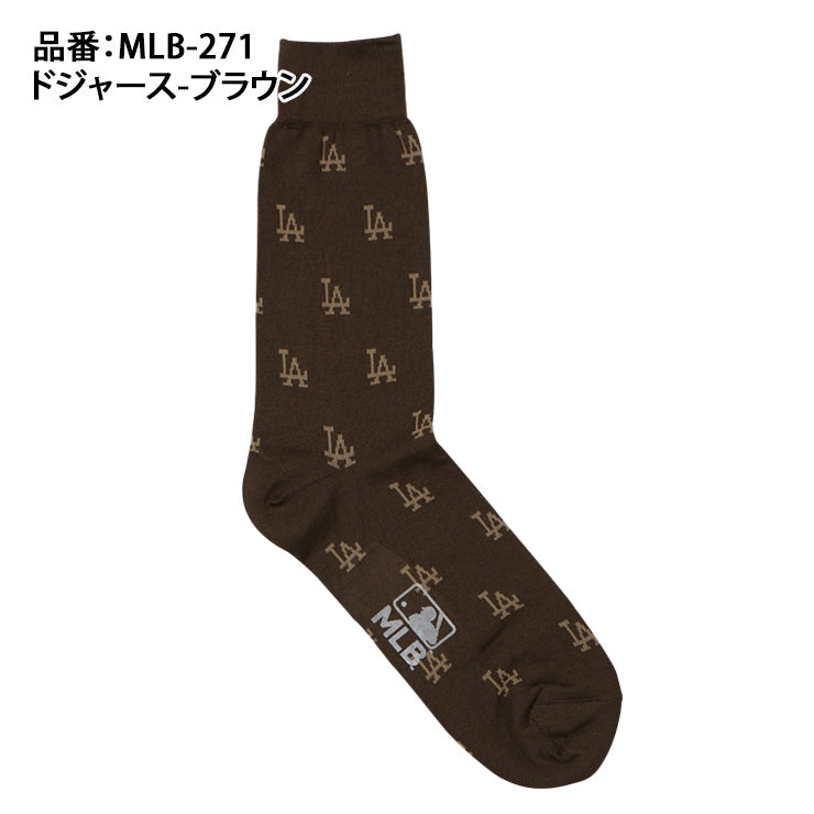 MLB×ROSTER SOX ロスターソックス 200 MLB MONO SOCKS クルーソックス 1足入り メジャーリーグ ドジャース ヤンキース ロゴ 靴下 MLB-271 総柄 メンズ レディース ユニセックス スポーツソックス 野球 ランニング トレーニング カジュアル 普段遣い