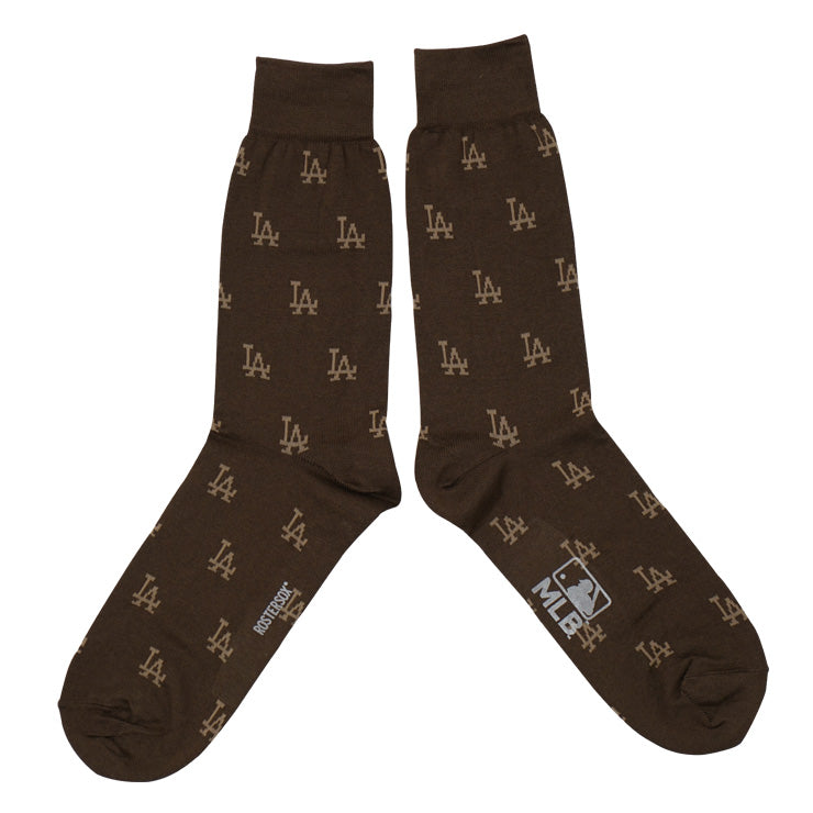 MLB×ROSTER SOX ロスターソックス 200 MLB MONO SOCKS クルーソックス 1足入り メジャーリーグ ドジャース ヤンキース ロゴ 靴下 MLB-271 総柄 メンズ レディース ユニセックス スポーツソックス 野球 ランニング トレーニング カジュアル 普段遣い