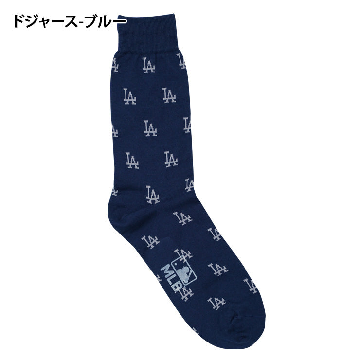 MLB×ROSTER SOX ロスターソックス 200 MLB MONO SOCKS クルーソックス 1足入り メジャーリーグ ドジャース ヤンキース ロゴ 靴下 MLB-271 総柄 メンズ レディース ユニセックス スポーツソックス 野球 ランニング トレーニング カジュアル 普段遣い