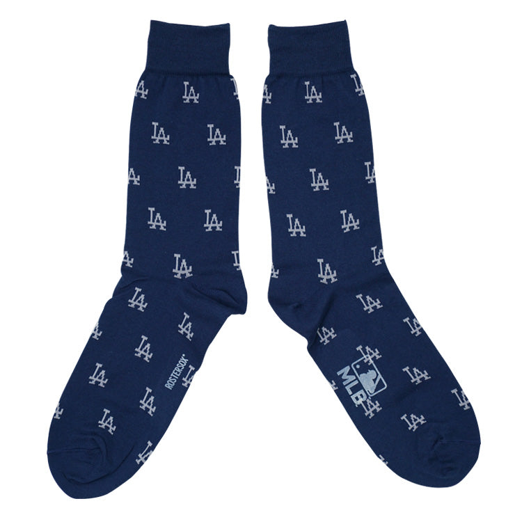 MLB×ROSTER SOX ロスターソックス 200 MLB MONO SOCKS クルーソックス 1足入り メジャーリーグ ドジャース ヤンキース ロゴ 靴下 MLB-271 総柄 メンズ レディース ユニセックス スポーツソックス 野球 ランニング トレーニング カジュアル 普段遣い
