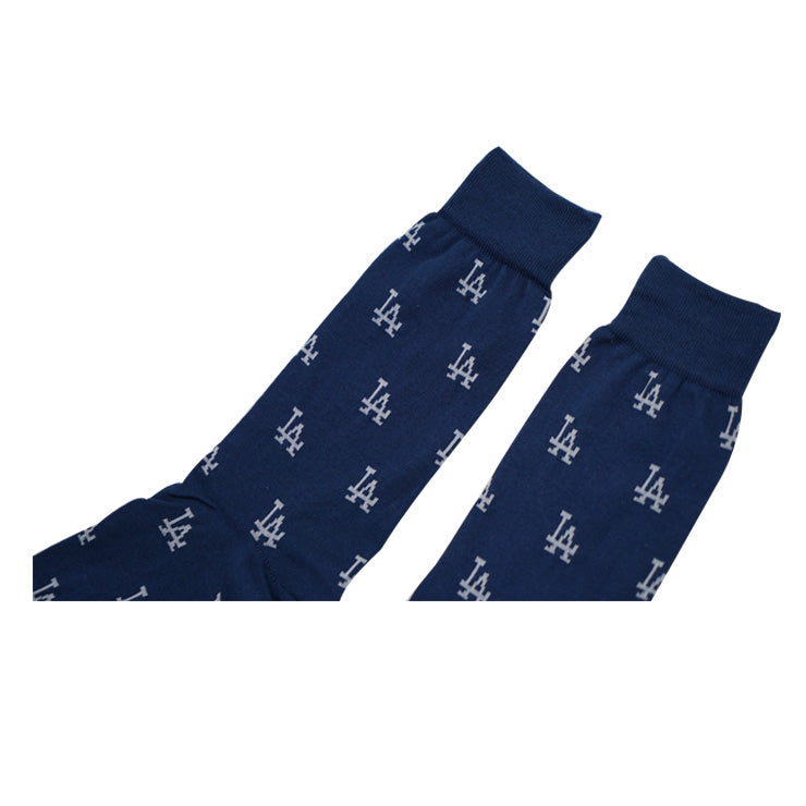 MLB×ROSTER SOX ロスターソックス 200 MLB MONO SOCKS クルーソックス 1足入り メジャーリーグ ドジャース ヤンキース ロゴ 靴下 MLB-271 総柄 メンズ レディース ユニセックス スポーツソックス 野球 ランニング トレーニング カジュアル 普段遣い