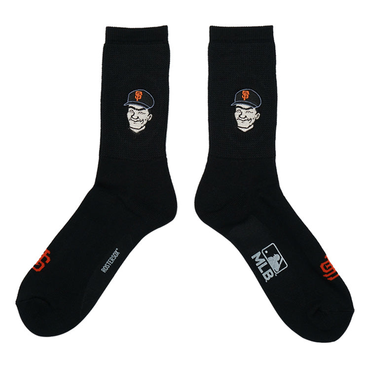 MLB×ROSTER SOX ロスターソックス MLB MAN SOCKS クルーソックス 1足入り メジャーリーグ ロゴ 靴下 MLB-287 ヤンキース ドジャース ジャイアンツ メンズ レディース ユニセックス スポーツソックス 野球 ランニング トレーニング カジュアル 普段遣い