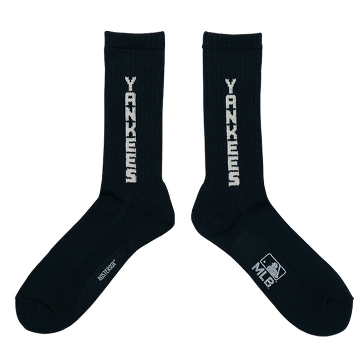 MLB×ROSTER SOX ロスターソックス LOGO MLB SOX クルーソックス 1足入り メジャーリーグ ロゴ 靴下 MLB-289 ヤンキース ドジャース ジャイアンツ メンズ レディース ユニセックス スポーツソックス 野球 ランニング トレーニング カジュアル 普段遣い