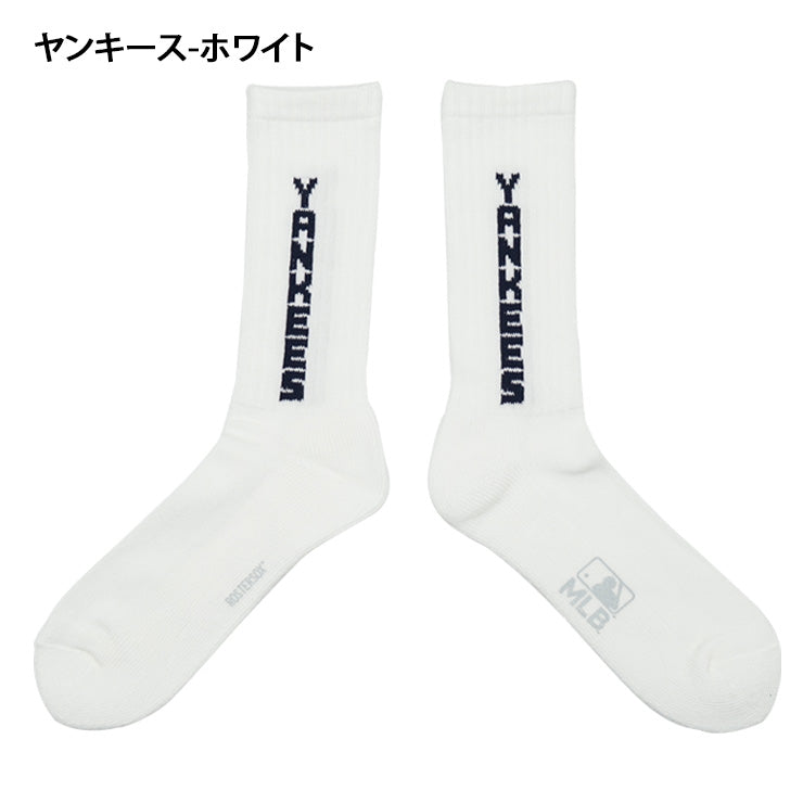 MLB×ROSTER SOX ロスターソックス LOGO MLB SOX クルーソックス 1足入り メジャーリーグ ロゴ 靴下 MLB-289 ヤンキース ドジャース ジャイアンツ メンズ レディース ユニセックス スポーツソックス 野球 ランニング トレーニング カジュアル 普段遣い