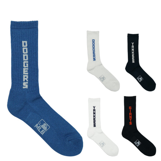MLB×ROSTER SOX ロスターソックス LOGO MLB SOX クルーソックス 1足入り メジャーリーグ ロゴ 靴下 MLB-289 ヤンキース ドジャース ジャイアンツ メンズ レディース ユニセックス スポーツソックス 野球 ランニング トレーニング カジュアル 普段遣い