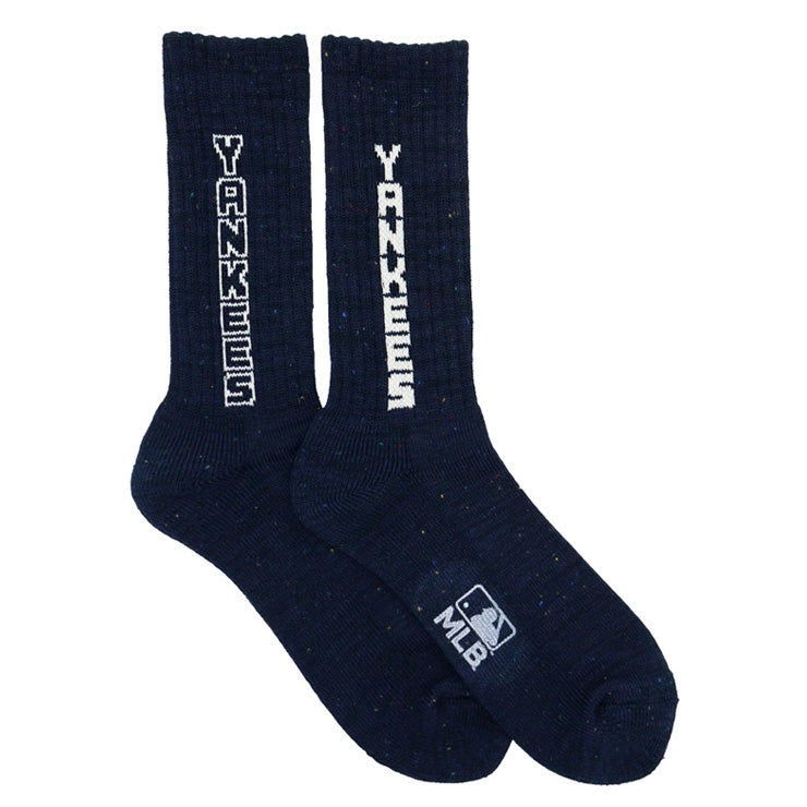 MLB×ROSTER SOX ロスターソックス MLB NEP LOGO SOCKS クルーソックス 1足入り メジャーリーグ ロゴ 靴下 MLB-294 ヤンキース ドジャース ジャイアンツ メンズ レディース ユニセックス スポーツソックス 野球 ランニング トレーニング カジュアル 普段遣い