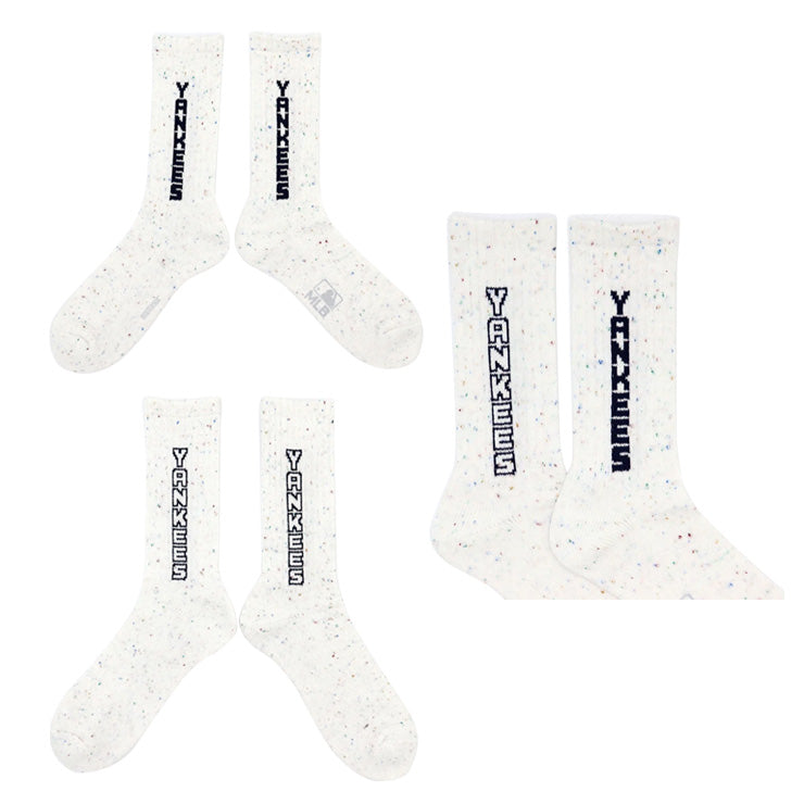 MLB×ROSTER SOX ロスターソックス MLB NEP LOGO SOCKS クルーソックス 1足入り メジャーリーグ ロゴ 靴下 MLB-294 ヤンキース ドジャース ジャイアンツ メンズ レディース ユニセックス スポーツソックス 野球 ランニング トレーニング カジュアル 普段遣い