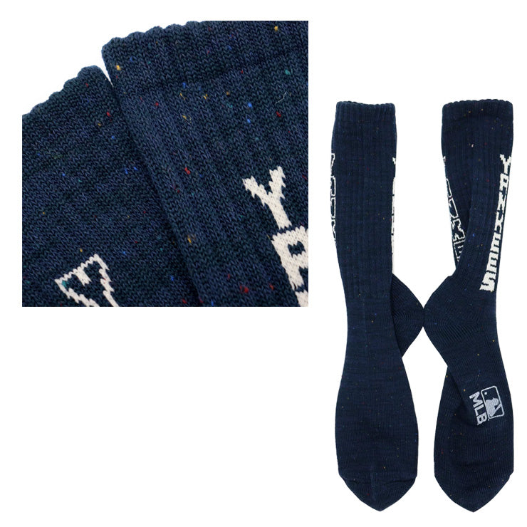 MLB×ROSTER SOX ロスターソックス MLB NEP LOGO SOCKS クルーソックス 1足入り メジャーリーグ ロゴ 靴下 MLB-294 ヤンキース ドジャース ジャイアンツ メンズ レディース ユニセックス スポーツソックス 野球 ランニング トレーニング カジュアル 普段遣い