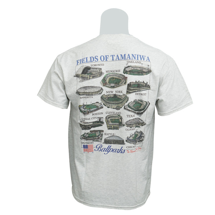 TAMANIWA BALL PARKS TEE Tシャツ 半袖 メジャーリーグ ボールパーク 球場 メンズ 春用 夏用 大人 一般 野球 TMNW-228 普段着 ティーシャツ カジュアル ウェア 春物 夏物 おしゃれ タマニワ