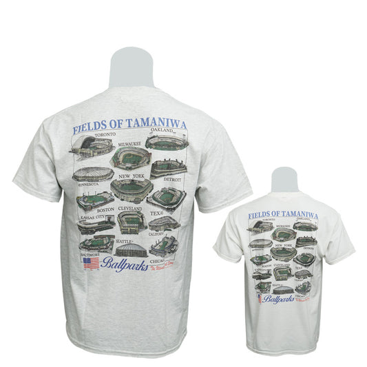 TAMANIWA BALL PARKS TEE Tシャツ 半袖 メジャーリーグ ボールパーク 球場 メンズ 春用 夏用 大人 一般 野球 TMNW-228 普段着 ティーシャツ カジュアル ウェア 春物 夏物 おしゃれ タマニワ