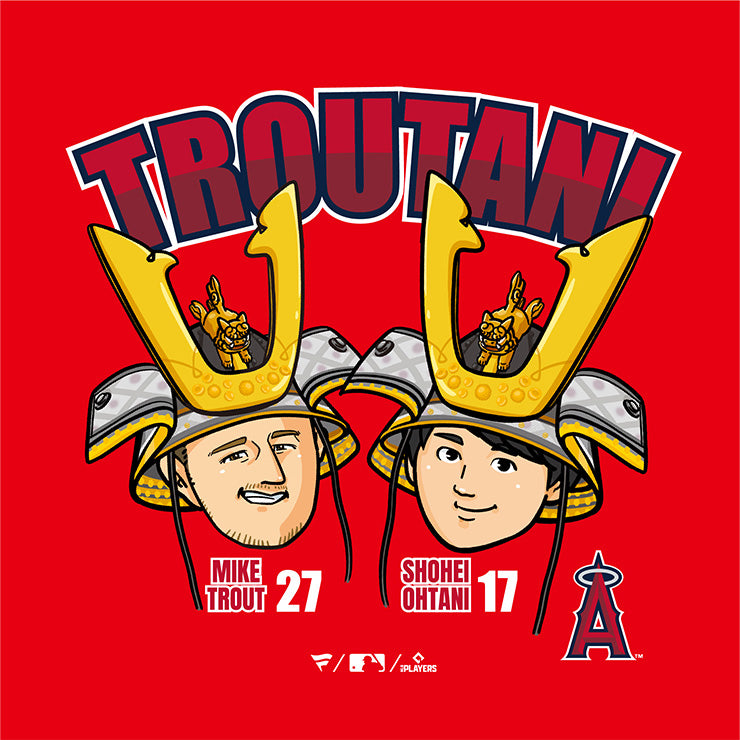 大谷翔平 マイク・トラウト TROUTANI 兜 Tシャツ 半袖 KABUTO かぶと