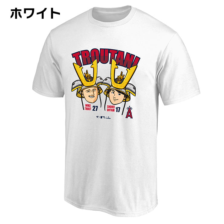 大谷翔平 マイク・トラウト TROUTANI 兜 Tシャツ 半袖 KABUTO かぶと メンズ レディース ユニセックス 大谷 トラウト コットン 綿  半袖シャツ カジュアル スポカジ 普段着 移動着 MLB メジャーリーグ