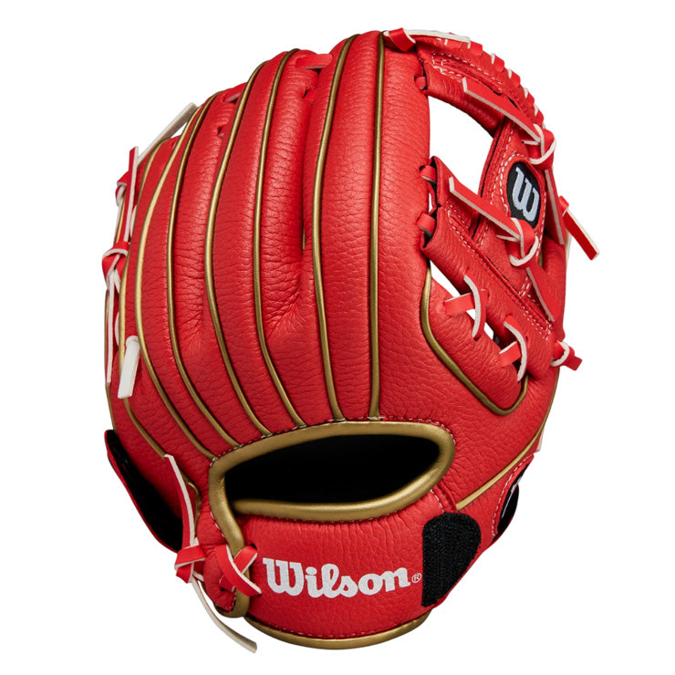 Wilson 赤 硬式グローブ 右投げ用 はじめてのグローブに！】ウィルソン キッズ用 グローブ グラブ 右投げ