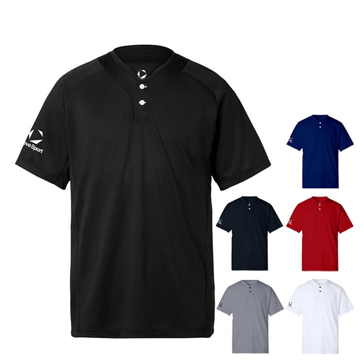 デサント ムーブスポーツ 2ボタン ショートスリーブシャツ 半袖 Tシャツ メンズ ST6SHTT0M スポーツウェア MOVESPORT des26ss