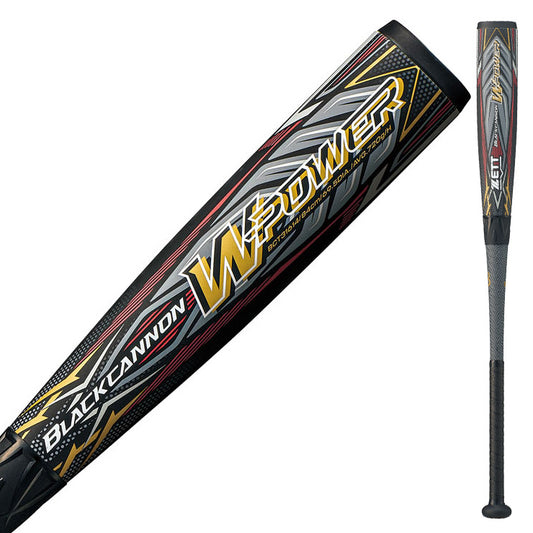 2026モデル ゼット 一般軟式 バット ブラックキャノン Wパワー W-POWER トップバランス 83cm 84cm 85cm 710g 720g 730g BCT316 軟式バット JSBBマーク 軟式野球 中学野球 高校軟式 草野球 M号ボール M号球 ZETT