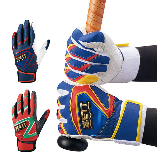 【刺繍1円】2026モデル ゼット バッティンググローブ インパクトゼット 限定カラー 両手用 BG19202C バッティング手袋 バッティンググラブ 打者用手袋 大人 一般 カラー ZETT