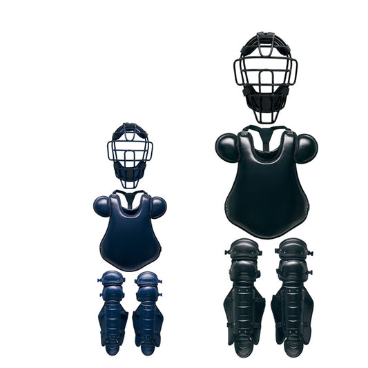 【2025モデル】ゼット 硬式 キャッチャー防具 3点セット マスク プロテクター レガース 専用バッグ 高校野球対応 BL1450 硬式野球 野球部 高校生 中学生 中学硬式 捕手用 キャッチャー道具 キャッチャー用具 一式 レガーツ レガーズ 黒 紺 zett set