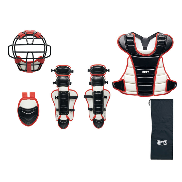 2026モデル】ゼット 少年軟式 ソフトボール キャッチャー防具 4点
