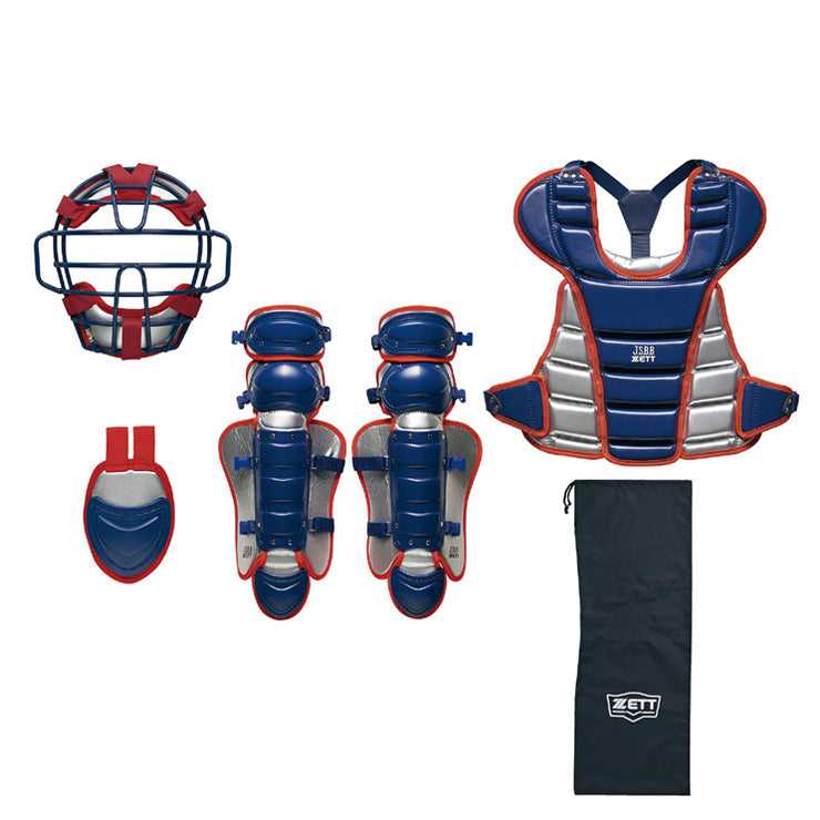 【2026モデル】ゼット 少年軟式 ソフトボール キャッチャー防具 4点セット マスク プロテクター レガース スロートガード 専用バッグ付き 少年野球 BL8330A 軟式用 捕手用 キャッチャー道具 キャッチャー用具 一式 学童野球 少年ソフト ジュニア こども zett set