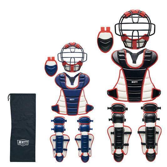 【2026モデル】ゼット 少年軟式 ソフトボール キャッチャー防具 4点セット マスク プロテクター レガース スロートガード 専用バッグ付き 少年野球 BL8330A 軟式用 捕手用 キャッチャー道具 キャッチャー用具 一式 学童野球 少年ソフト ジュニア こども zett set