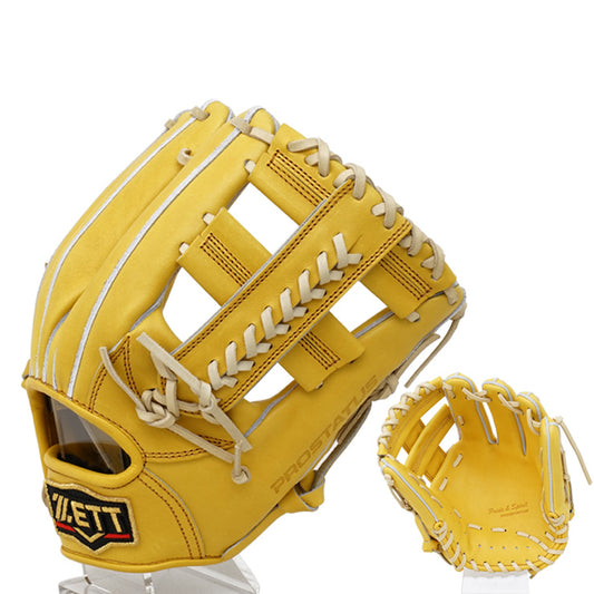 【2024モデル】ゼット プロステイタス 硬式 グローブ グラブ 内野手用 吉川モデル セカンド・ショート向け 右投げ用 トゥルーイエロー×パステルブラウン 高校野球対応 BPROG260 硬式用 大人 一般 硬式野球 硬式グローブ 硬式グラブ 日本製 国産 PROSTATUS ZETT あす楽