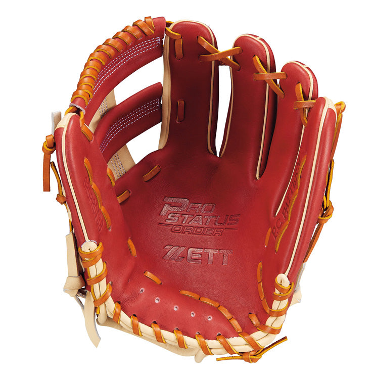 【2026モデル】ゼット プロステイタス 超限定 軟式 グローブ グラブ 内野手用 小幡モデル 遊撃手・二塁手向け 右投げ用 BRGPROT38 別注 特別 高級 右利き用 軟式野球 草野球 中学野球 カラフル カラーグラブ 大人 一般 軟式グローブ 軟式グラブ ZETT PROSTATUS