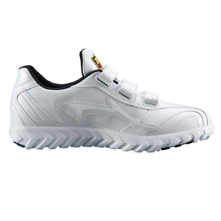 【2026モデル】ゼット プロステイタス 野球 トレーニングシューズ アフターシューズ ベルト ワイド 3E 高校野球対応 BSR8677CL 大人 一般 高校野球 中学野球 ローカット トレシュー アップシューズ 軽量 軽い ホワイト 白 zett prostatus