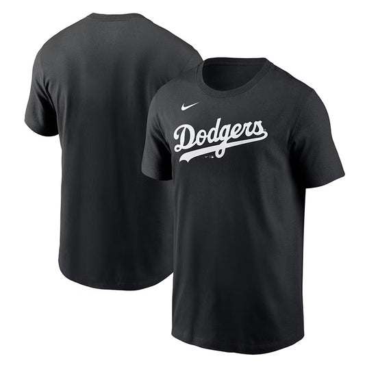 ナイキ ロサンゼルス・ドジャース 半袖 Tシャツ ワードマーク コットン Los Angeles Dodgers Nike Black Fuse Wordmark T-Shirt メンズ N199-00A-LD-0U5 カジュアル 普段着 スポカジ スポーツウェア MLB メジャーリーグ 公式アイテム nike