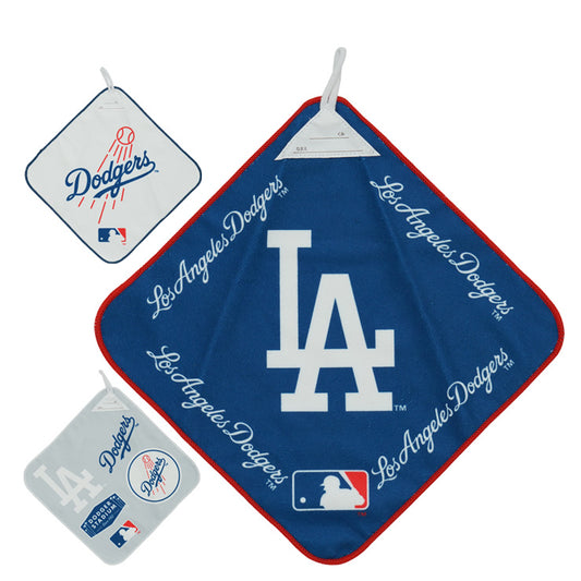 ロサンゼルス・ドジャース ループ付き ハンドタオル 27cm×27cm 3枚セット お名前タグつき MLB メジャーリーグ 手拭き 保育園 幼稚園 入園 記念品 進級祝い 入園グッズ 入園準備 入園祝い
