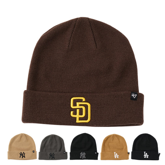 47 フォーティーセブン MLB ニット帽 ドジャース ヤンキース パドレス ビーニー カフニット ニットキャップ メンズ レディース ユニセックス 14936726 14936729 14936730 14936732 14936735 LA NY SD 大人 メジャーリーグ 帽子 ぼうし