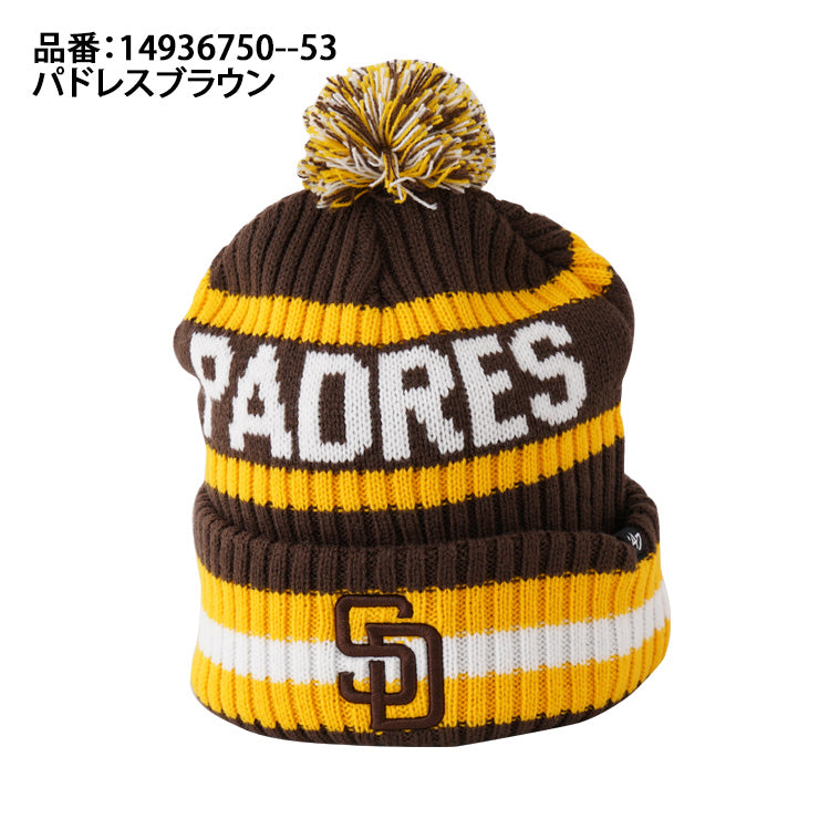 47 フォーティーセブン MLB ポンポン ニット帽 ドジャース ヤンキース パドレス ビーニー カフニット ニットキャップ メンズ レディース ユニセックス 14936750 14936751 14936752 14936753 LA NY SD 大人 メジャーリーグ 帽子 ぼうし