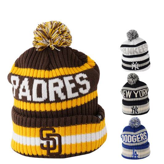 47 フォーティーセブン MLB ポンポン ニット帽 ドジャース ヤンキース パドレス ビーニー カフニット ニットキャップ メンズ レディース ユニセックス 14936750 14936751 14936752 14936753 LA NY SD 大人 メジャーリーグ 帽子 ぼうし