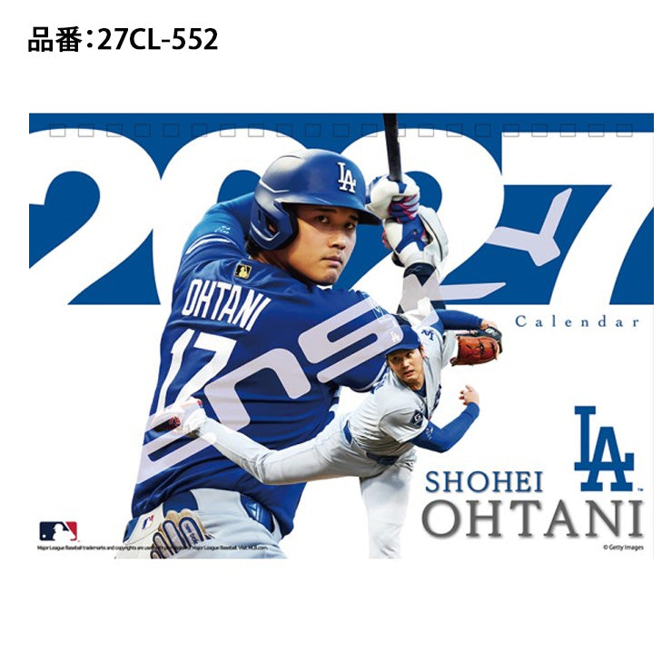 2027年 大谷翔平 卓上カレンダー 2027年1月始まり 令和9年カレンダー デスクカレンダー 27CL-552 ロサンゼルス・ドジャース 大谷翔平選手 大谷選手 大谷 グッズ エンスカイ