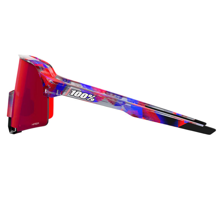 100%(ワンハンドレッド) スポーツサングラス S3 The FDJ United-Suez ミラーレンズ 専用ケース付 メンズ 60005-10056 メガネ 眼鏡 UVカット 紫外線 撥水 スポーツ 野球 ゴルフ 陸上 モトクロス サイクリング 自転車 ランニング ジョギング アウトドア