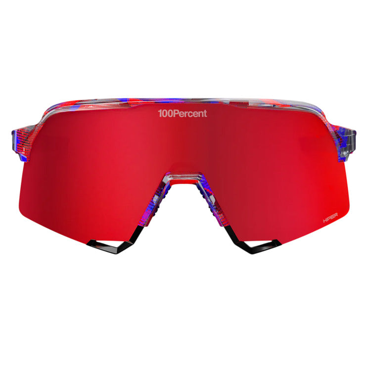 100%(ワンハンドレッド) スポーツサングラス S3 The FDJ United-Suez ミラーレンズ 専用ケース付 メンズ 60005-10056 メガネ 眼鏡 UVカット 紫外線 撥水 スポーツ 野球 ゴルフ 陸上 モトクロス サイクリング 自転車 ランニング ジョギング アウトドア