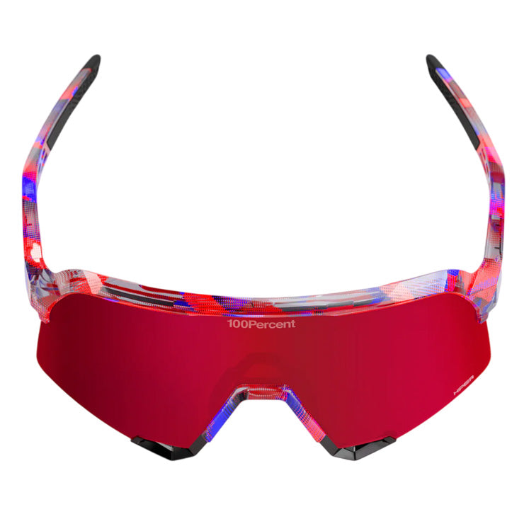 100%(ワンハンドレッド) スポーツサングラス S3 The FDJ United-Suez ミラーレンズ 専用ケース付 メンズ 60005-10056 メガネ 眼鏡 UVカット 紫外線 撥水 スポーツ 野球 ゴルフ 陸上 モトクロス サイクリング 自転車 ランニング ジョギング アウトドア