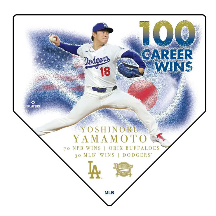 ドジャース 山本由伸 日米通算100勝達成記念 マグネット 磁石 665016AG 記念グッズ 記念アイテム Wincraft ウィンクラフト