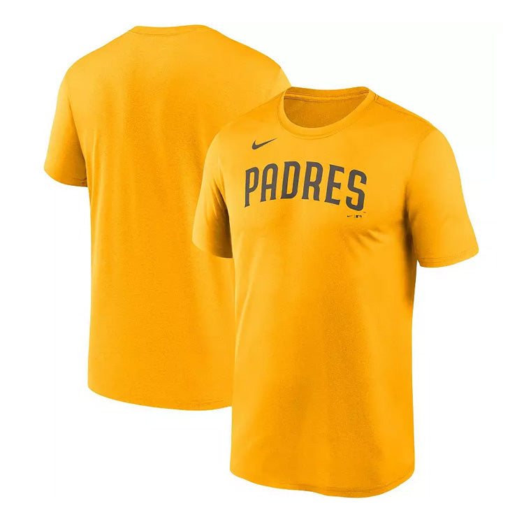 ナイキ サンディエゴ・パドレス 半袖 Tシャツ ワードマーク コットン San Diego Padres Nike Gold Fuse Wordmark T-Shirt メンズ N199-79Q-PYP-0U5 カジュアル 普段着 スポカジ スポーツウェア MLB メジャーリーグ 公式アイテム nike