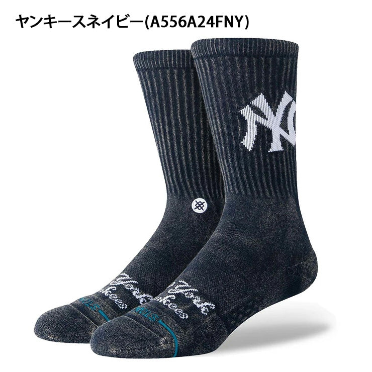 STANCE スタンス クルーソックス MLBチームカラー 1足入り すね丈 大人用 A556A24F カブス アストロズ ドジャース ヤンキース  フィリーズ パドレス スポーツソックス 靴下 大人 一般 普段遣い カジュアル 通勤 通学 おしゃれ オシャレ かっこいい MLB メジャーリーグ