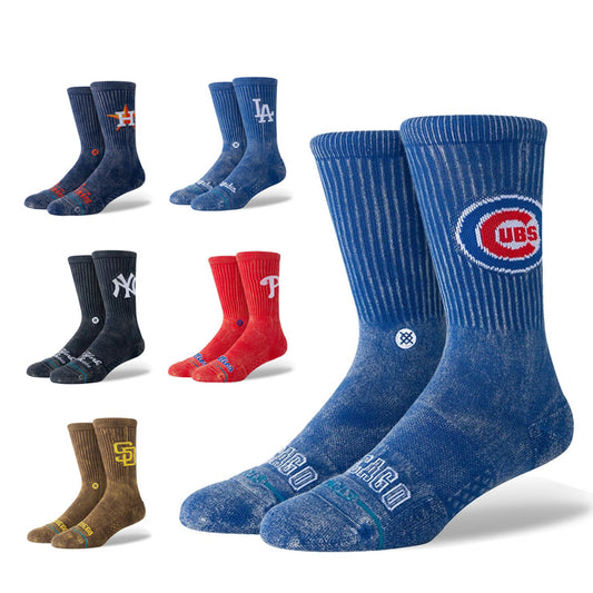 STANCE スタンス クルーソックス MLBチームカラー 1足入り すね丈 大人用 A556A24F カブス アストロズ ドジャース ヤンキース フィリーズ パドレス スポーツソックス 靴下 大人 一般 普段遣い カジュアル 通勤 通学 おしゃれ オシャレ かっこいい MLB メジャーリーグ