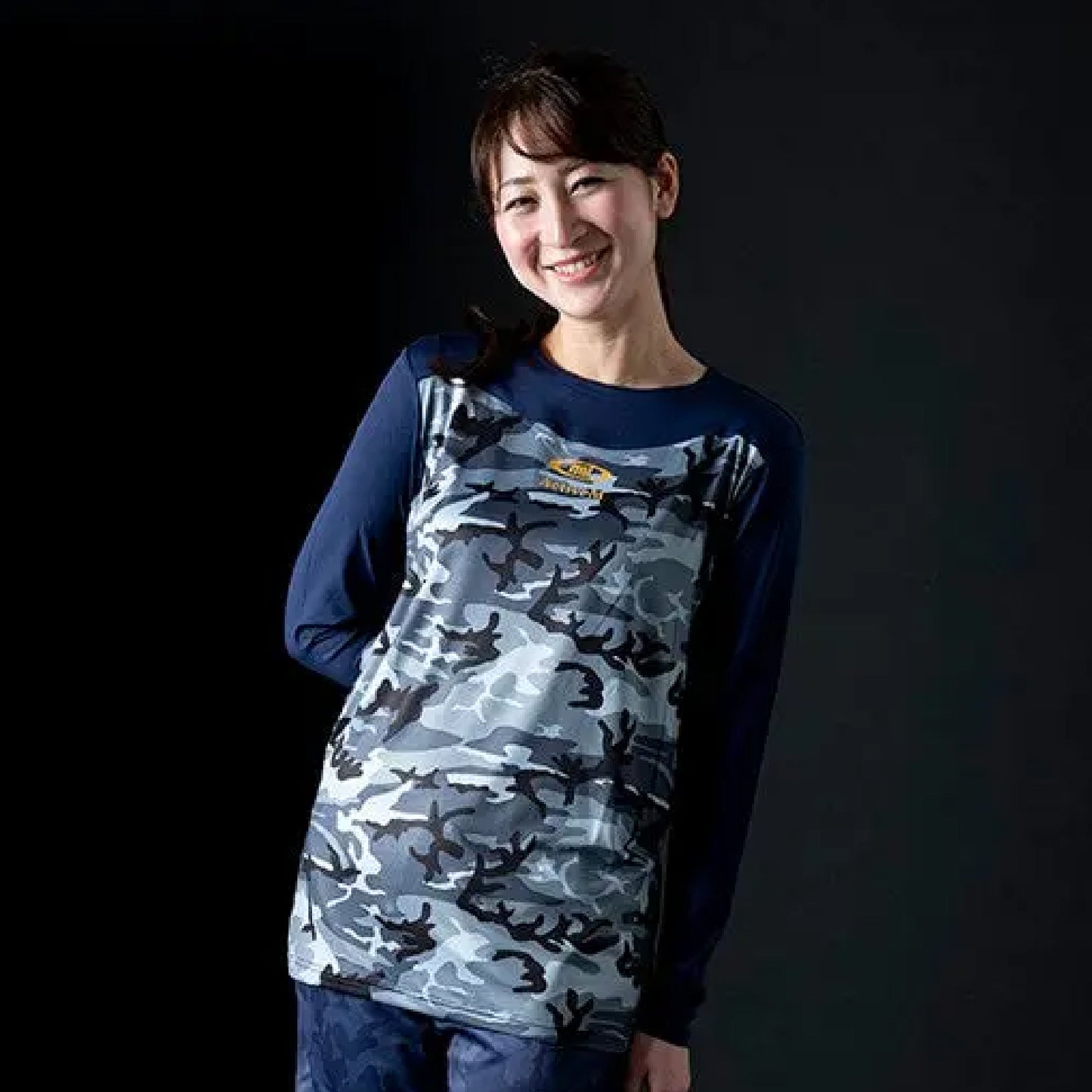 アクティブーム ActiveM 野球 アンダーシャツ 丸首 長袖 コンフォートインナー カモフラージュ 大人 一般 クルーネック インナーシャツ 機能性インナー 高機能インナー 吸汗速乾 ストレッチ