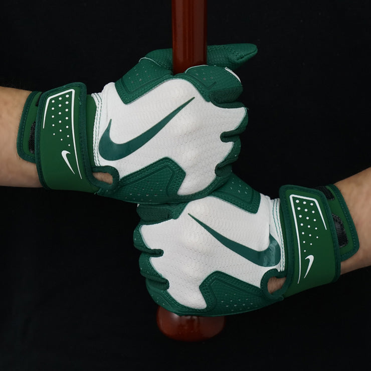 【2026モデル】ナイキ バッティンググローブ アルファ2.0 両手用 一般向け ホワイト×ジョージグリーン 大人 BA1201-131 バッティング手袋 バッティンググラブ 打者用手袋 草野球 練習 試合 ソフトボール NIKE