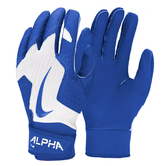 【2025モデル】ナイキ ジュニア用 バッティンググローブ アルファ2.0 両手用 少年野球 ホワイト×ゲームロイヤル BA1202-176 バッティング手袋 バッティンググラブ 打者用手袋 こども キッズ Jr 子ども 学童野球 リトルリーグ 練習 試合 ソフトボール NIKE