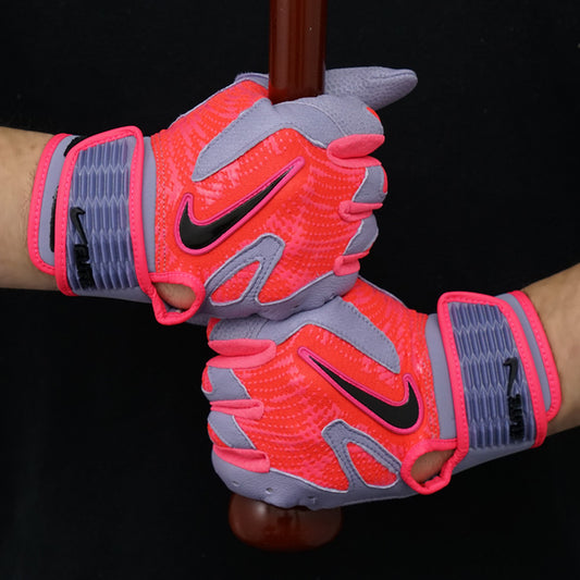 【2026モデル】ナイキ バッティンググローブ アルファ エリート 2.0 両手用 天然皮革 一般向け ハイパーピンク×アイアンパープル 大人 BA1203-656 バッティング手袋 バッティンググラブ 打者用手袋 草野球 練習 試合 ソフトボール NIKE