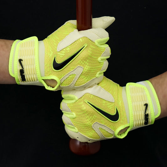 【2026モデル】ナイキ バッティンググローブ アルファ エリート 2.0 両手用 天然皮革 一般向け ソニックイエロー×ライフライム 大人 BA1203-727 バッティング手袋 バッティンググラブ 打者用手袋 草野球 練習 試合 ソフトボール NIKE