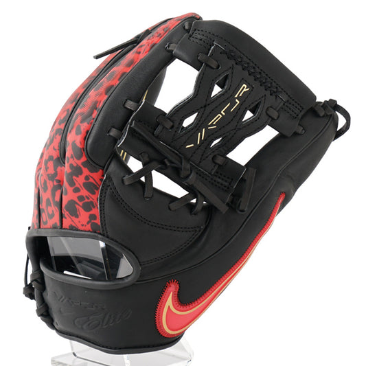 【2025モデル】ナイキ 軟式 グローブ グラブ 内野手用 ヴェイパーエリート SNAKE EYES 右投げ用 ブラック×ブライトクリムゾン 硬式使用可能 BA2001-025 軟式野球 大人 一般 草野球 軟式グローブ 軟式グラブ nike