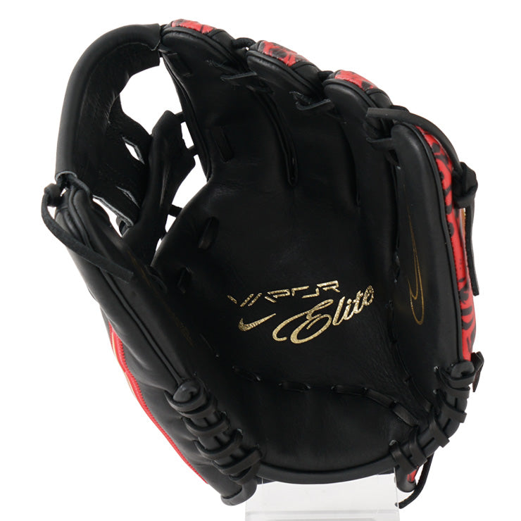 【2025モデル】ナイキ 軟式 グローブ グラブ 内野手用 ヴェイパーエリート SNAKE EYES 右投げ用 ブラック×ブライトクリムゾン 硬式使用可能 BA2001-025 軟式野球 大人 一般 草野球 軟式グローブ 軟式グラブ nike