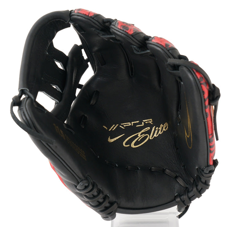 【2025モデル】ナイキ 軟式 グローブ グラブ 内野手用 ヴェイパーエリート SNAKE EYES 右投げ用 ブラック×ブライトクリムゾン 硬式使用可能 BA2001-025 軟式野球 大人 一般 草野球 軟式グローブ 軟式グラブ nike