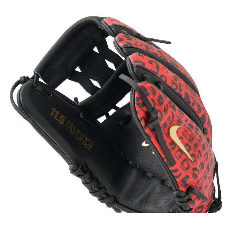 【2025モデル】ナイキ 軟式 グローブ グラブ 内野手用 ヴェイパーエリート SNAKE EYES 右投げ用 ブラック×ブライトクリムゾン 硬式使用可能 BA2001-025 軟式野球 大人 一般 草野球 軟式グローブ 軟式グラブ nike